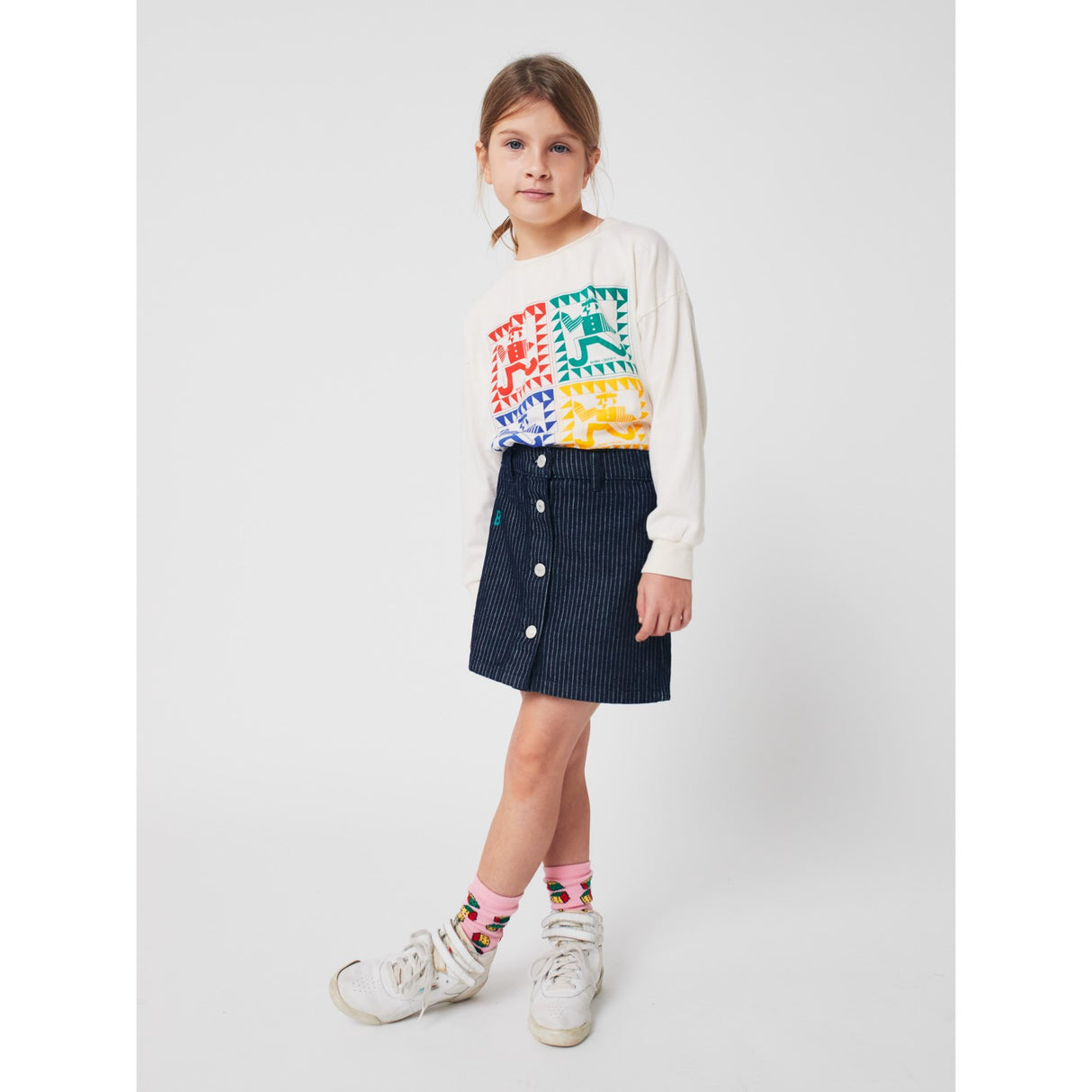 Bobo Choses Pink Dices All Over Short Socks