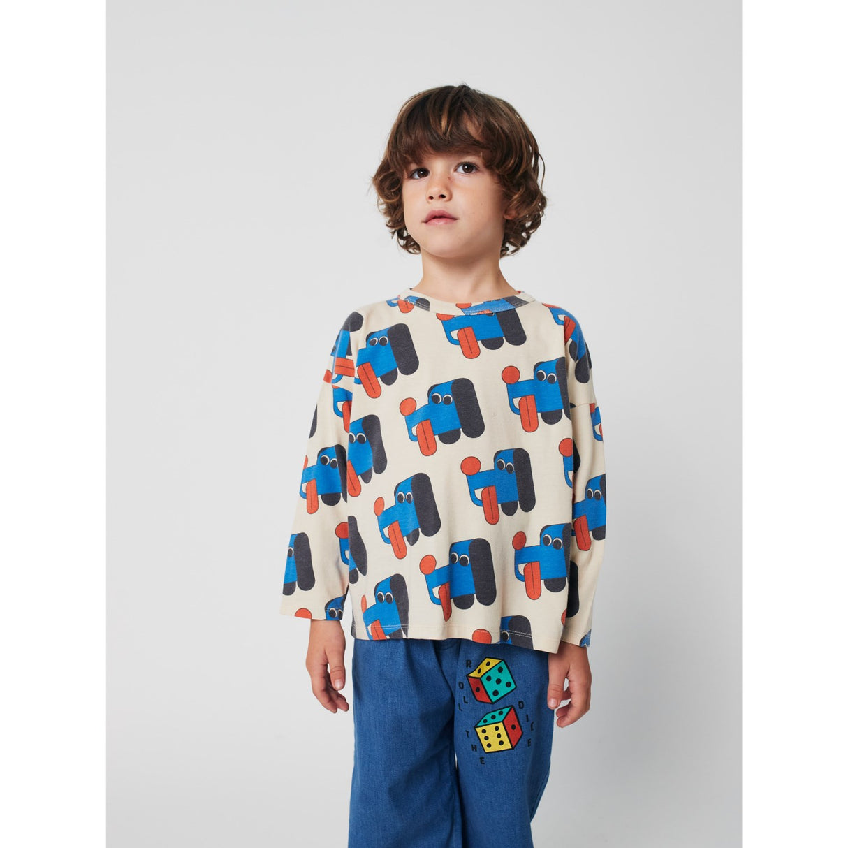 Bobo Choses Offwhite Doggy Mate All Over T-Shirt