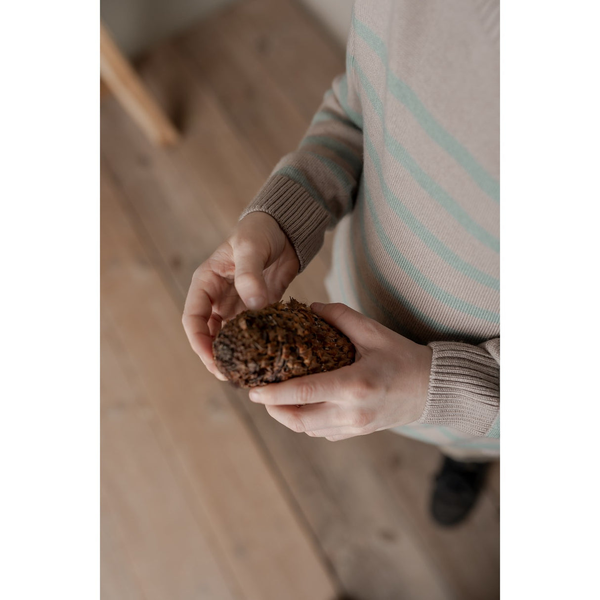 Hanevild Cream Oatmeal Bertil Blouse, Merino Wool