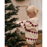 Hanevild Ivory Red Heart Blouse