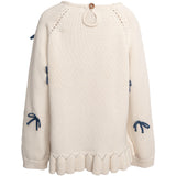 Hanevild Ivory More Bows Sweater