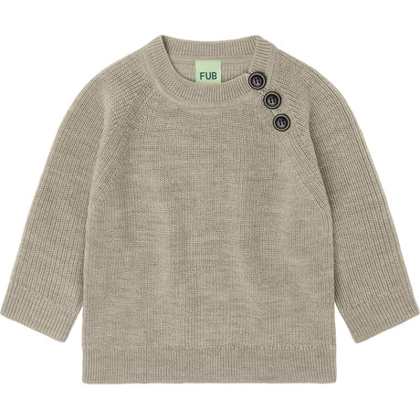 FUB Oat Melange Baby Raglan Sweater