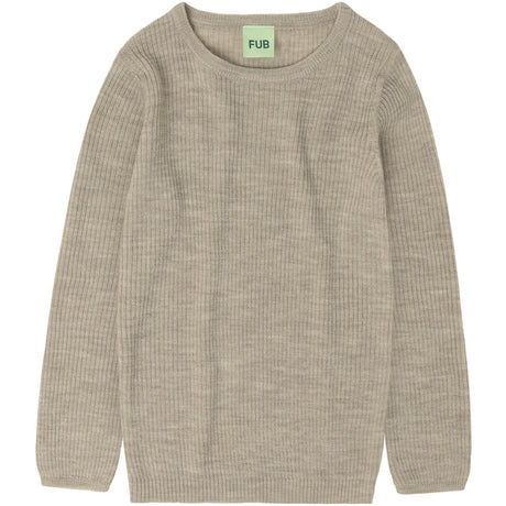 FUB Oat Melange Rib Blouse