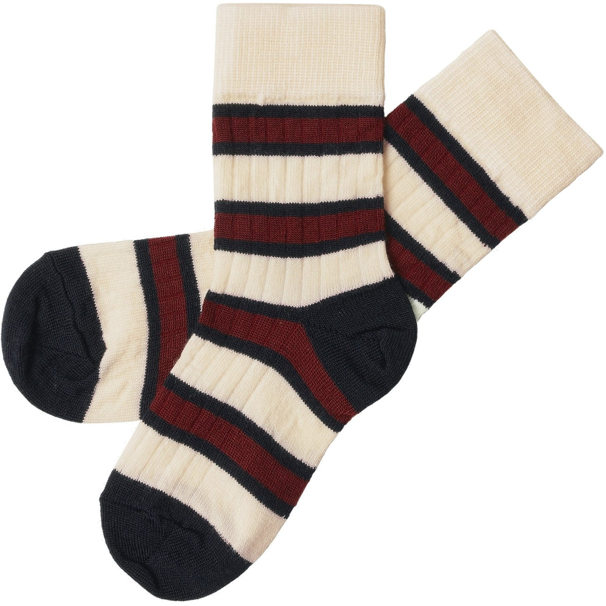 FUB Ecru 2-Pack Two-tone Stripe Socks