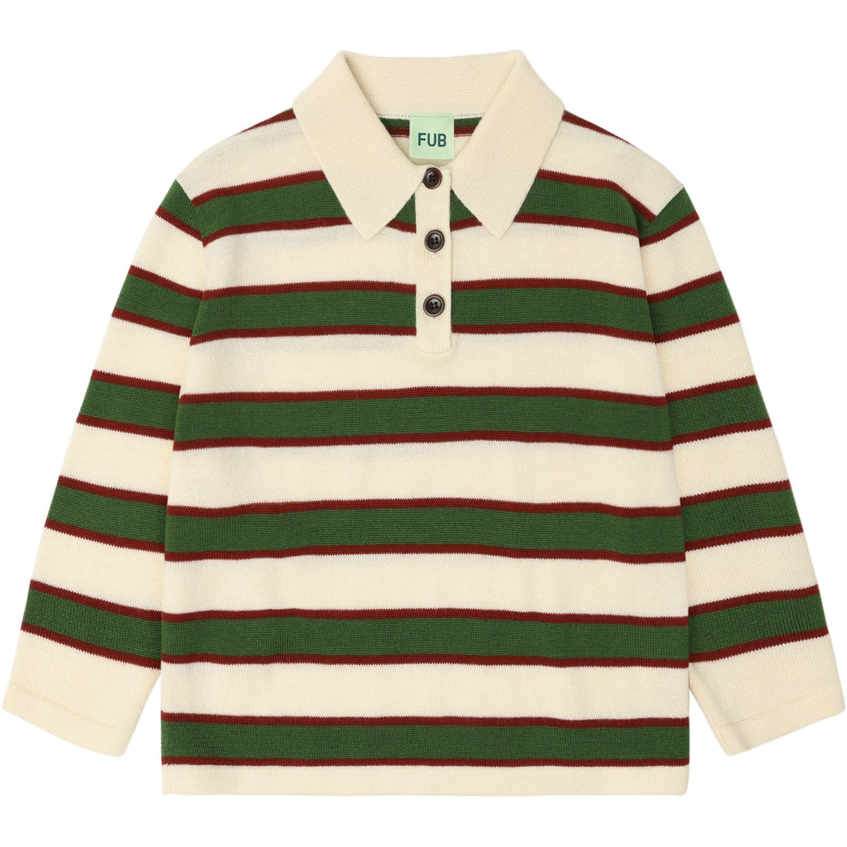 FUB Ecru Striped Polo