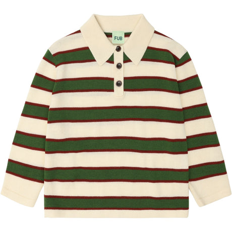 FUB Ecru Striped Polo