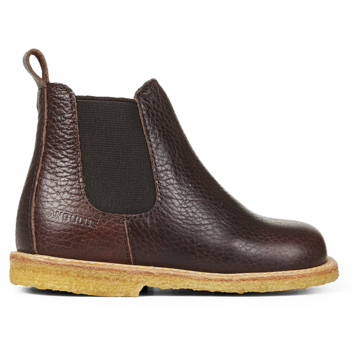 Angulus Dark Brown/Brown Classic Chelsea Boot with Elastic and Zipper
