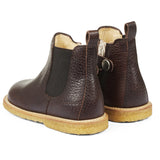 Angulus Dark Brown/Brown Classic Chelsea Boot with Elastic and Zipper