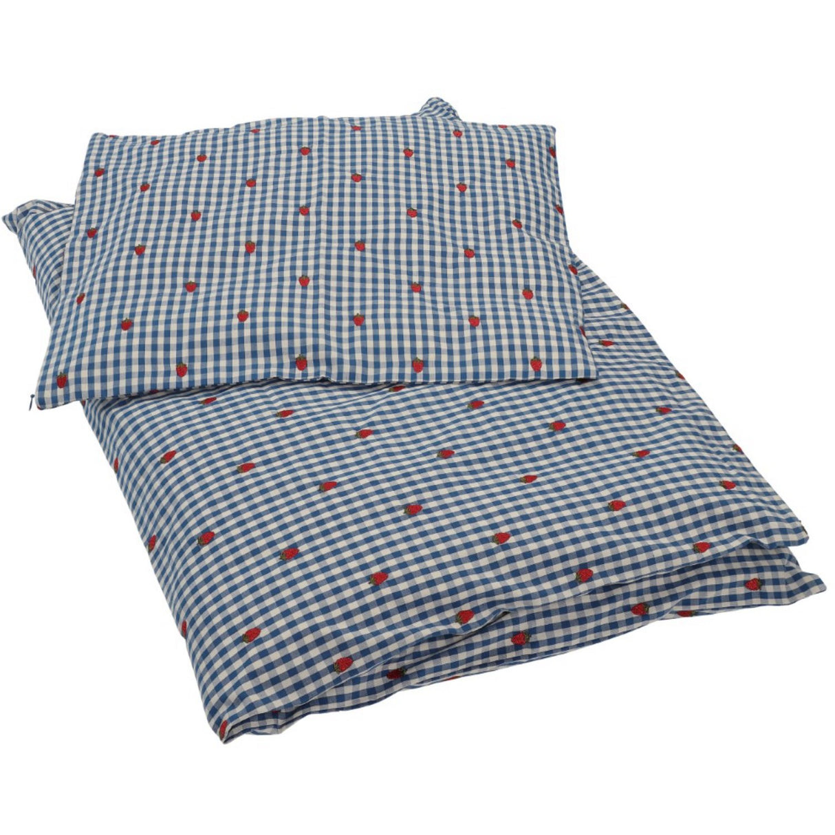 Flöss Berry Blue Check Nolly Duvet + Pillow