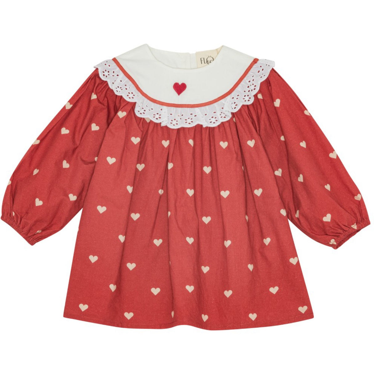 Flöss Poppy Red/Soft White Ellen Dress