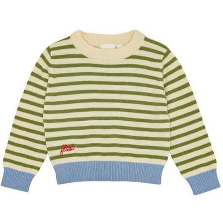 Flöss Fall Green Stripe Henry Sweater