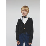 Name It Dark Grey Melange Holly Short Knit Cardigan Noos