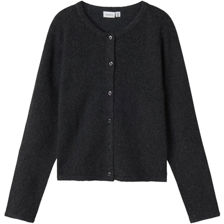 Name It Dark Grey Melange Nkfsaluna Ls Knit Card Noos
