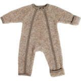 Smallstuff Natur Melange Jumpsuit With Zipper Bouclé Merino Wool