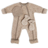 Smallstuff Natur Melange Jumpsuit With Zipper Bouclé Merino Wool
