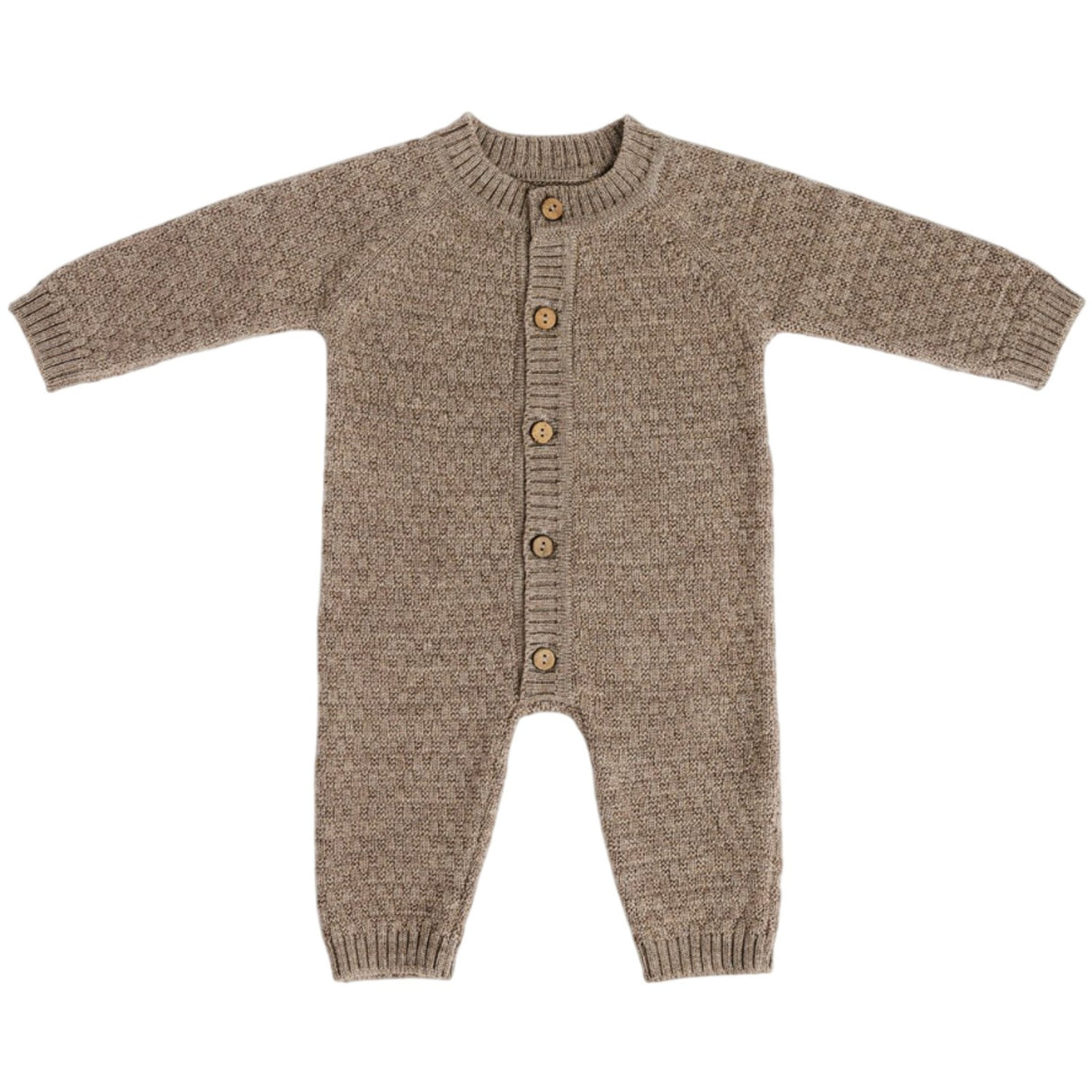 Smallstuff Nature Melange Jumpsuit Square Knit Merino Wool