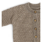 Smallstuff Nature Melange Cardigan Square Knit Merino Wool