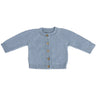 Smallstuff Blue Cardigan Square Knit Merino Wool