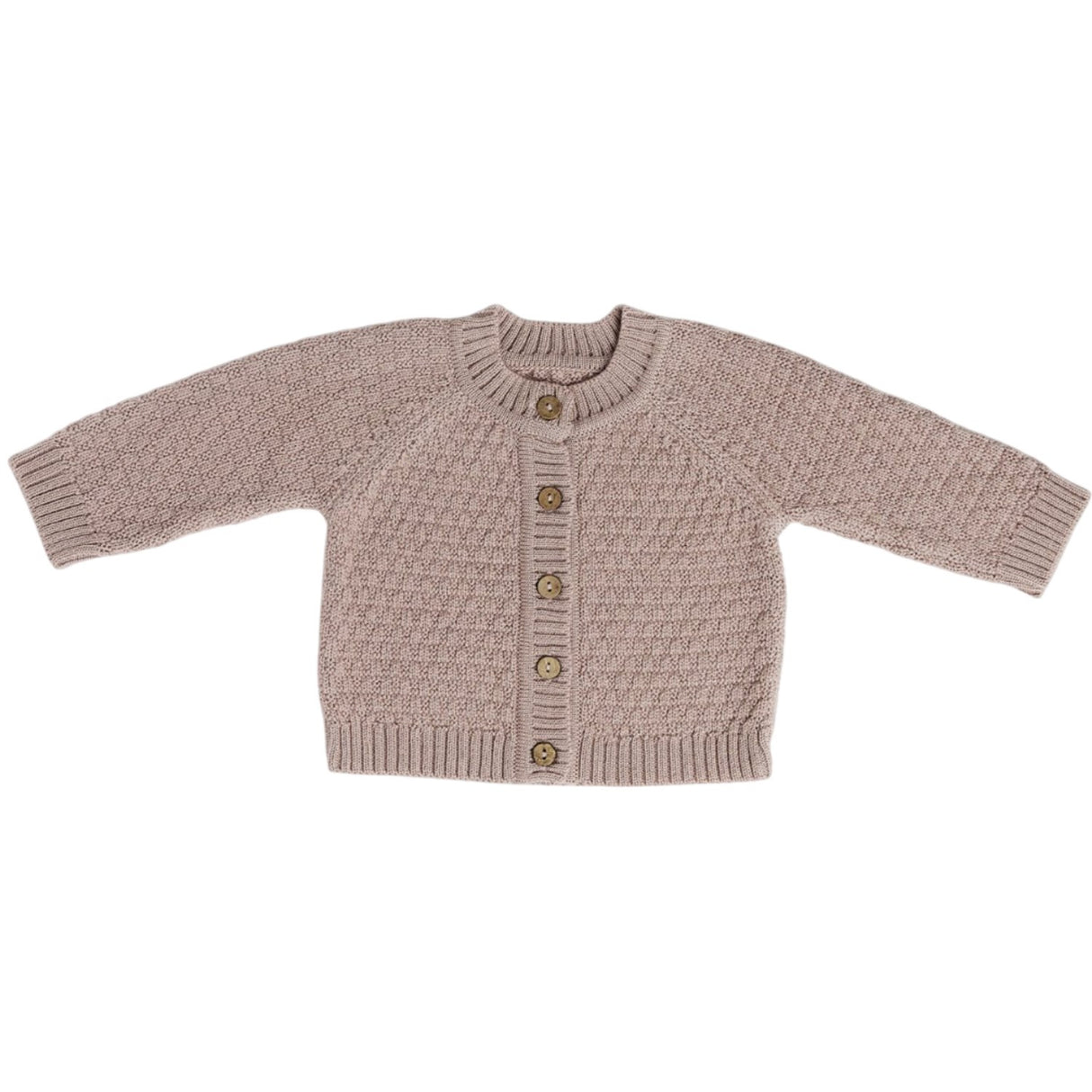 Smallstuff Powder Cardigan Square Knit Merino Wool