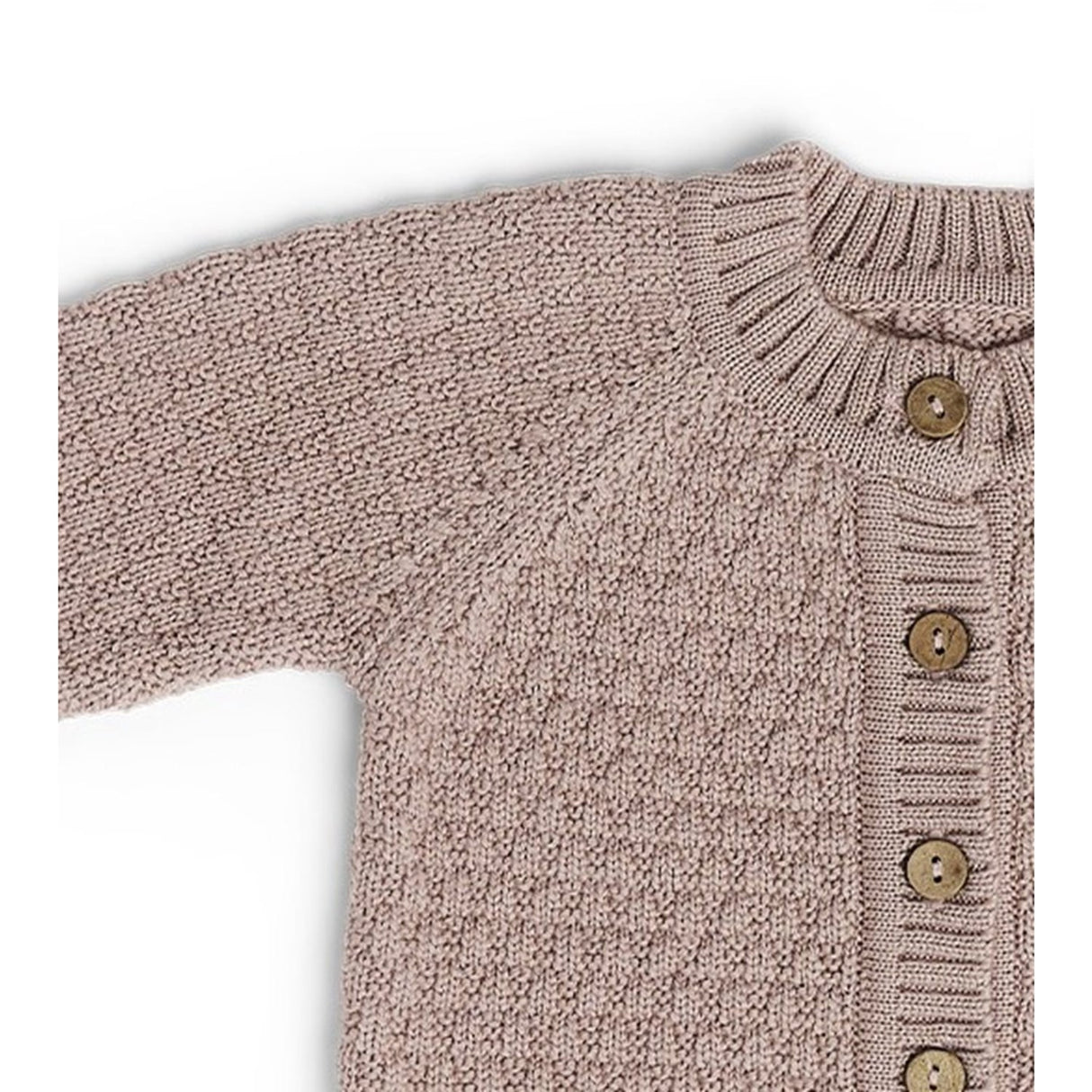 Smallstuff Powder Cardigan Square Knit Merino Wool