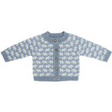 Smallstuff Blue Cardigan Ao Elephants Merino Wool