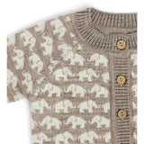 Smallstuff Nature Melange Cardigan Ao Elephants Merino Wool