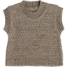 Smallstuff Nature Melange Vest Square Knit Merino Wool