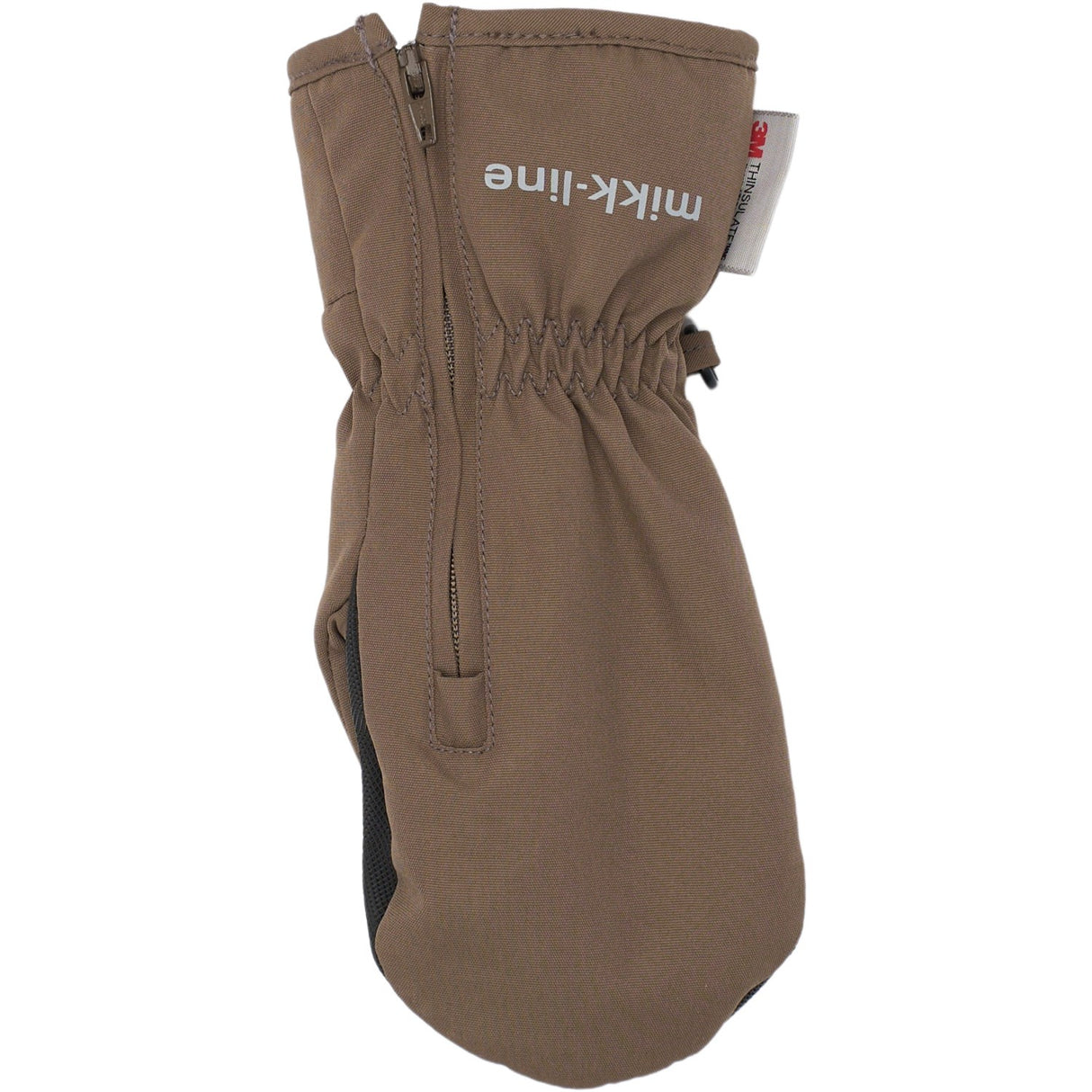 Mikk-Line Chocolate Chip Polyester Tussor Mittens With Zipper