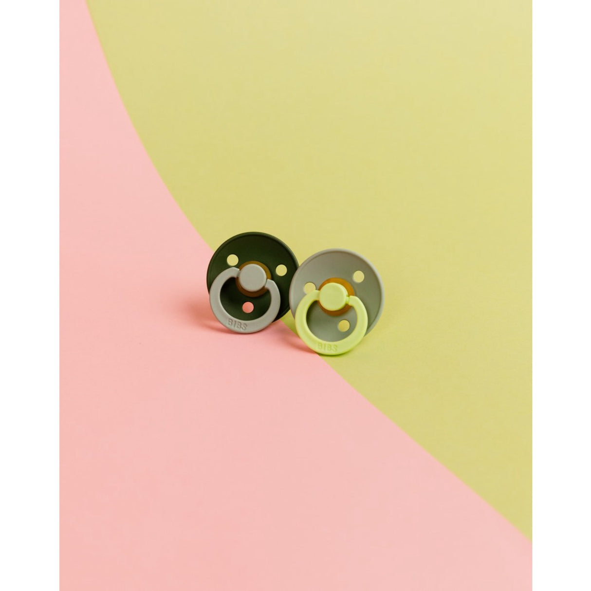 Bibs Sage Pacifier Studio Colour 2-Pack Fusion Latex Hunter Green Mix