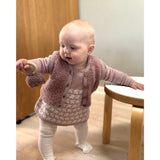 Smallstuff Rose Vest With Buttons Bouclé Merino Wool