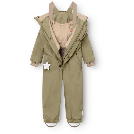 Mini A ture Aloe Green Matwanni Fleece Lined Snowsuit. GRS