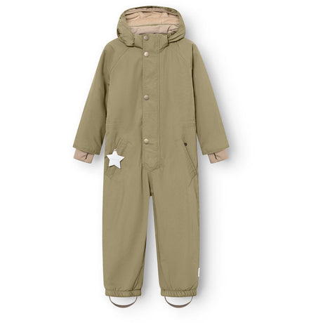 Mini A ture Aloe Green Matwanni Fleece Lined Snowsuit. GRS