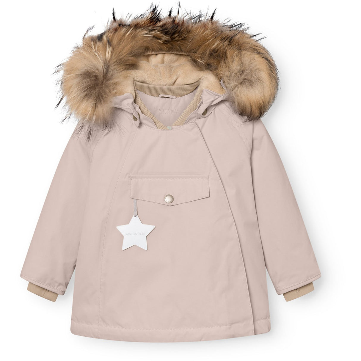 Mini A ture Cloudy Rose Matwang Fleece Lined Winter Jacket Fur. GRS
