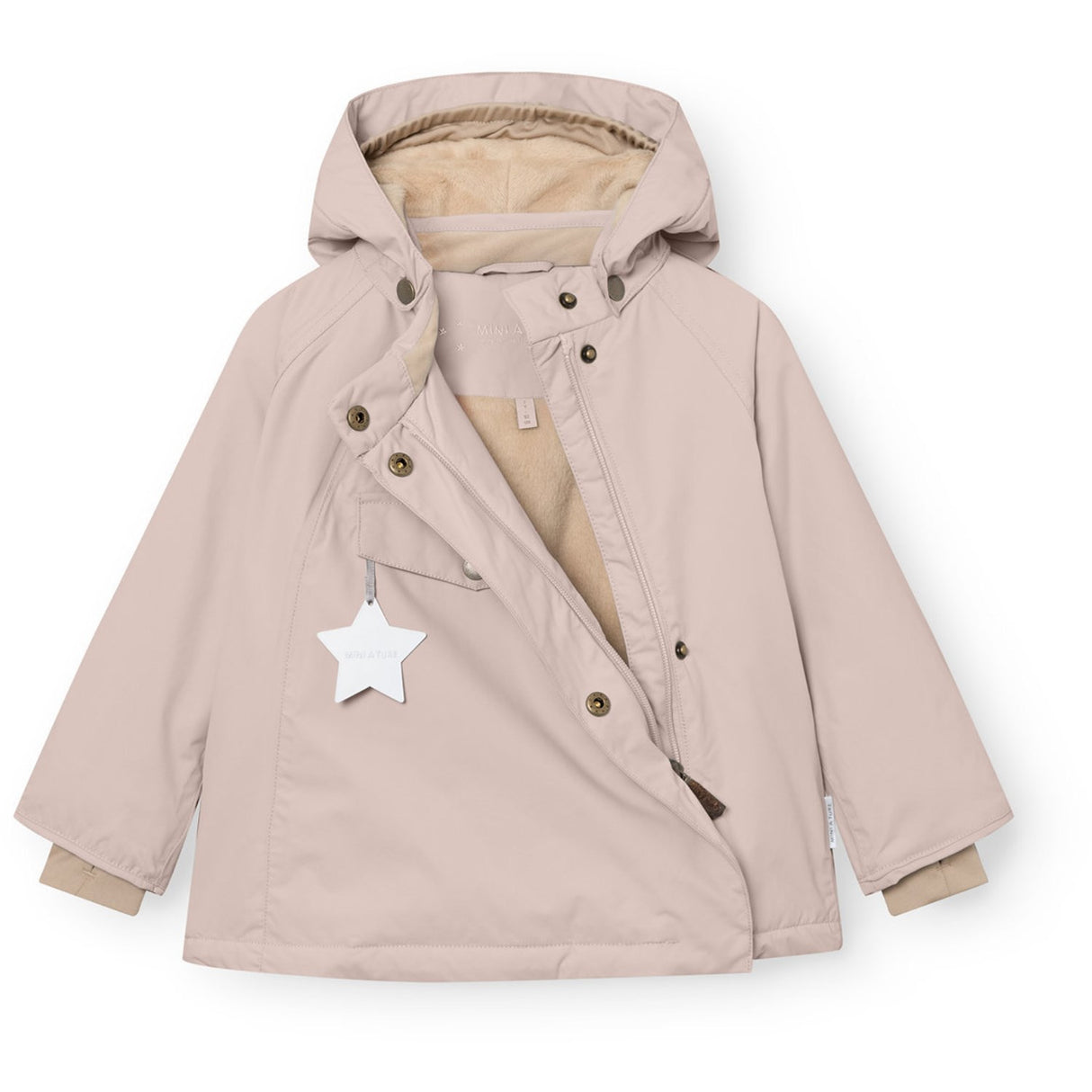 Mini A ture Cloudy Rose Matwang Fleece Lined Winter Jacket. GRS