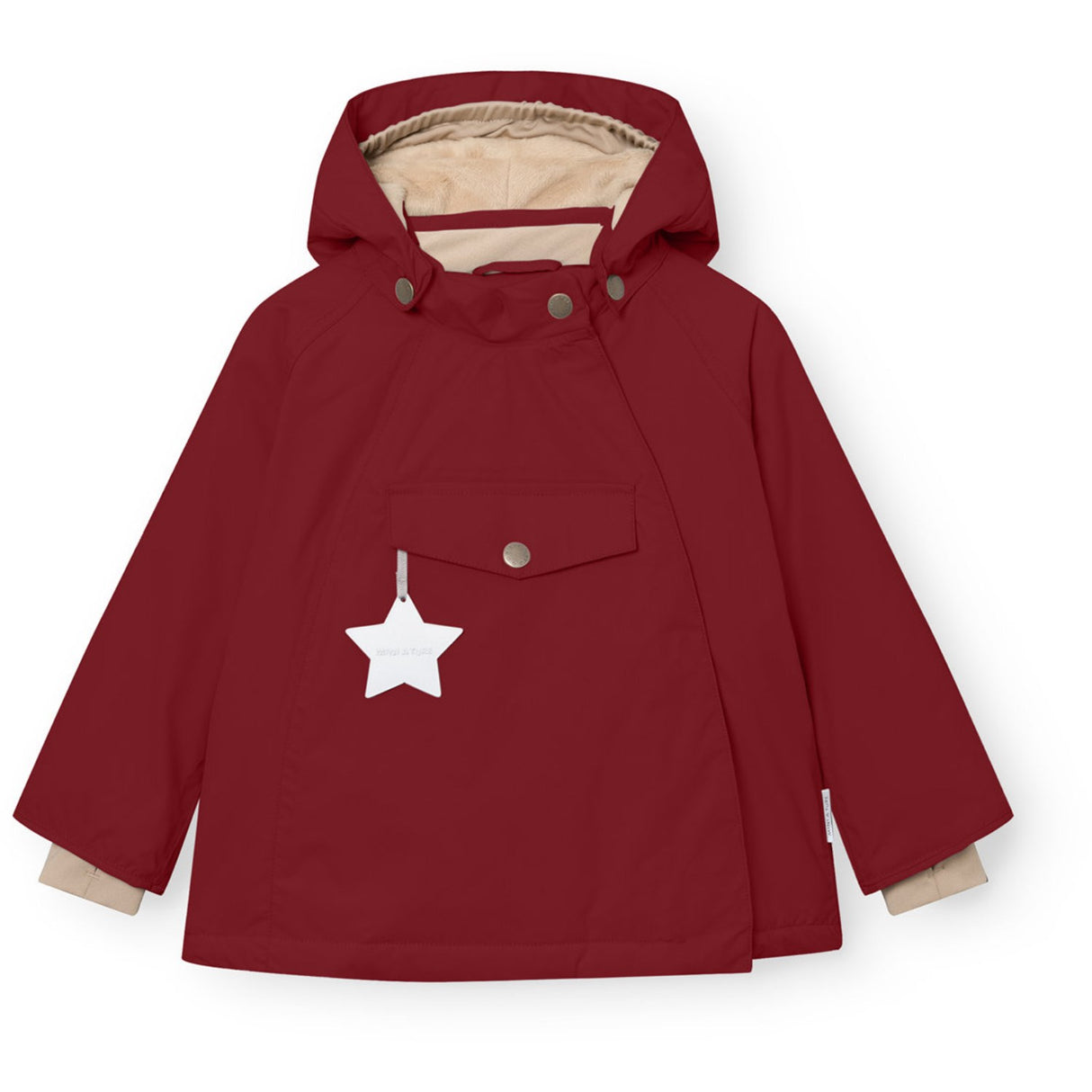 Mini A ture Red Merlot Matwang Fleece Lined Winter Jacket. GRS