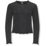 kids ONLY Black Lurex Silver/Harlekin Kogqueen L/S Glitter Top Bf Jrs