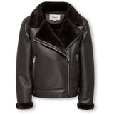 kids ONLY Black Coffee Kogstarry Bonded Teddy Jacket Otw