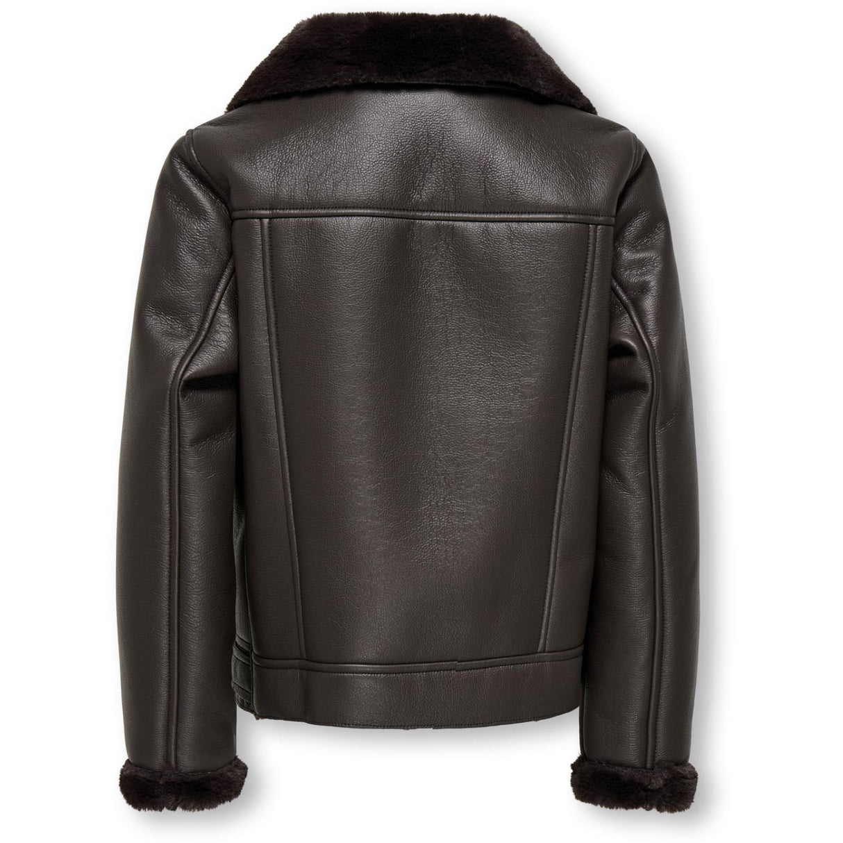 kids ONLY Black Coffee Kogstarry Bonded Teddy Jacket Otw