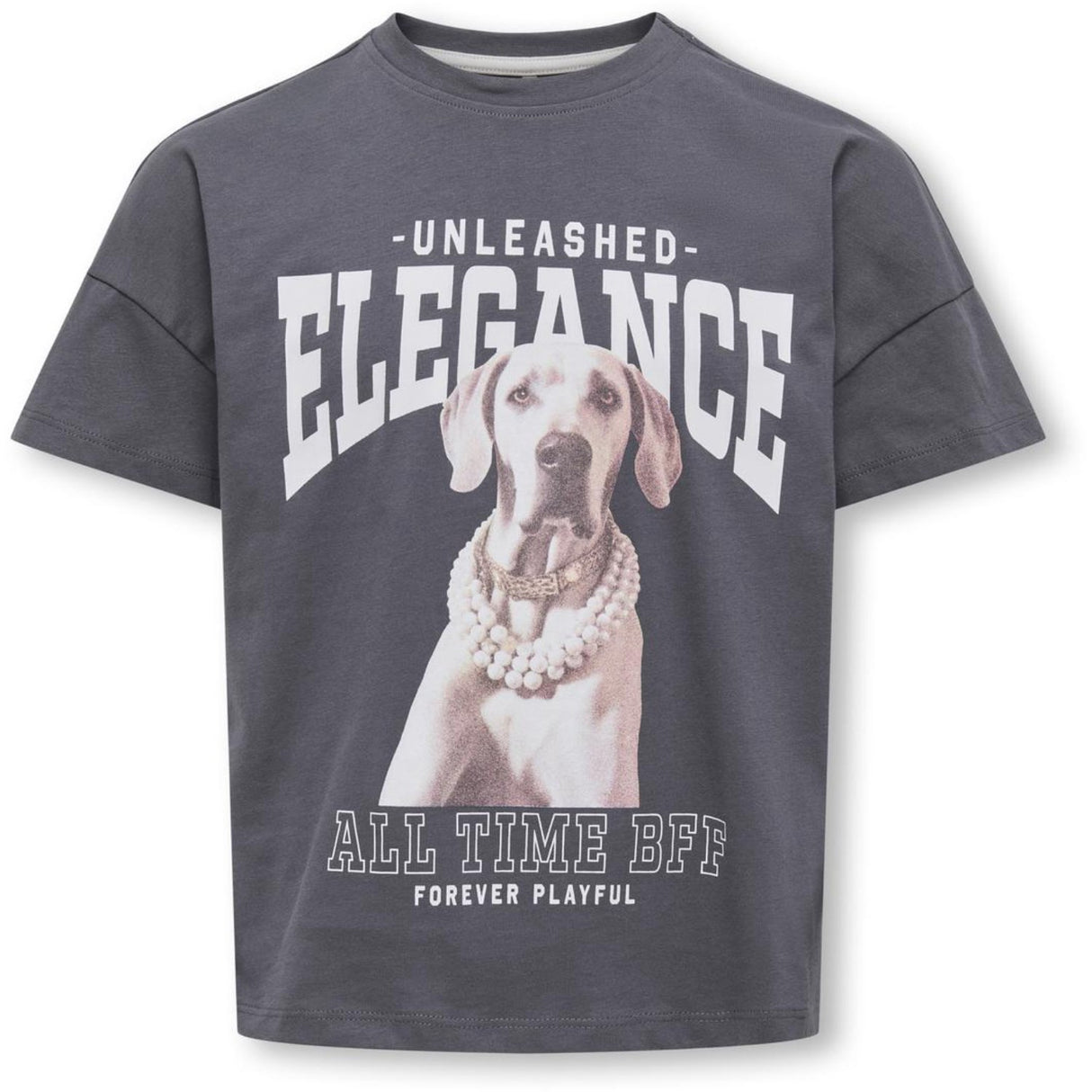 kids ONLY Blackened Pearl Elegance Kogditte Life S/S Ovz Printed Top Jrs