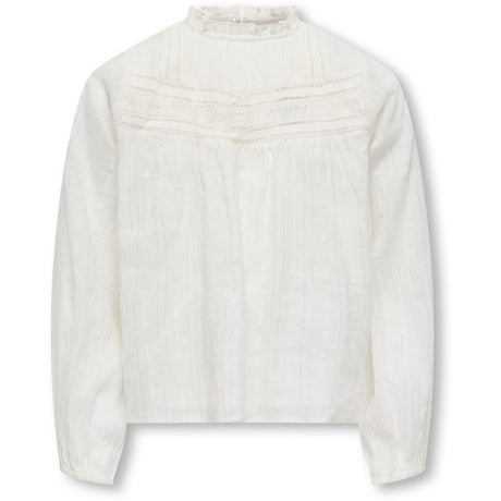 kids ONLY Cloud Dancer Lurex Kogrhea L/S Glitter Top Wvn