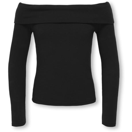 kids ONLY Black Kogane Ls Off Shoulder Top Jrs