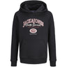 Jack & Jones Junior Black Jjari Branding Sweat Hood Jnr