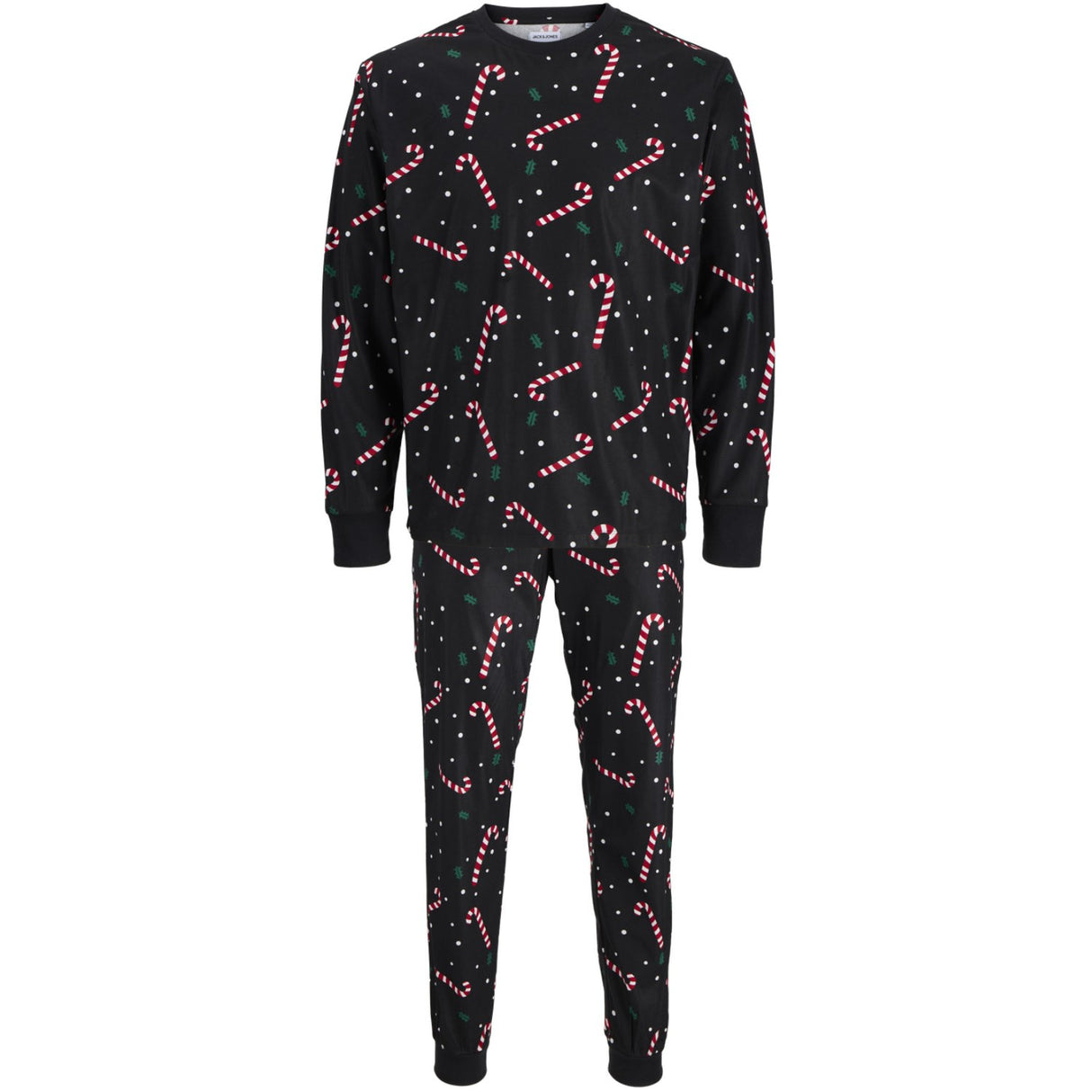 Jack & Jones Junior Black Candy Cane Jactristan Printed Lounge Set W Jnr