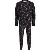 Jack & Jones Junior Black Candy Cane Jactristan Printed Lounge Set W Jnr