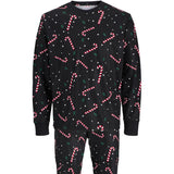 Jack & Jones Junior Black Candy Cane Jactristan Printed Lounge Set W Jnr