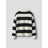 Name It Black Nkmobert Ls Loose Knit Polo