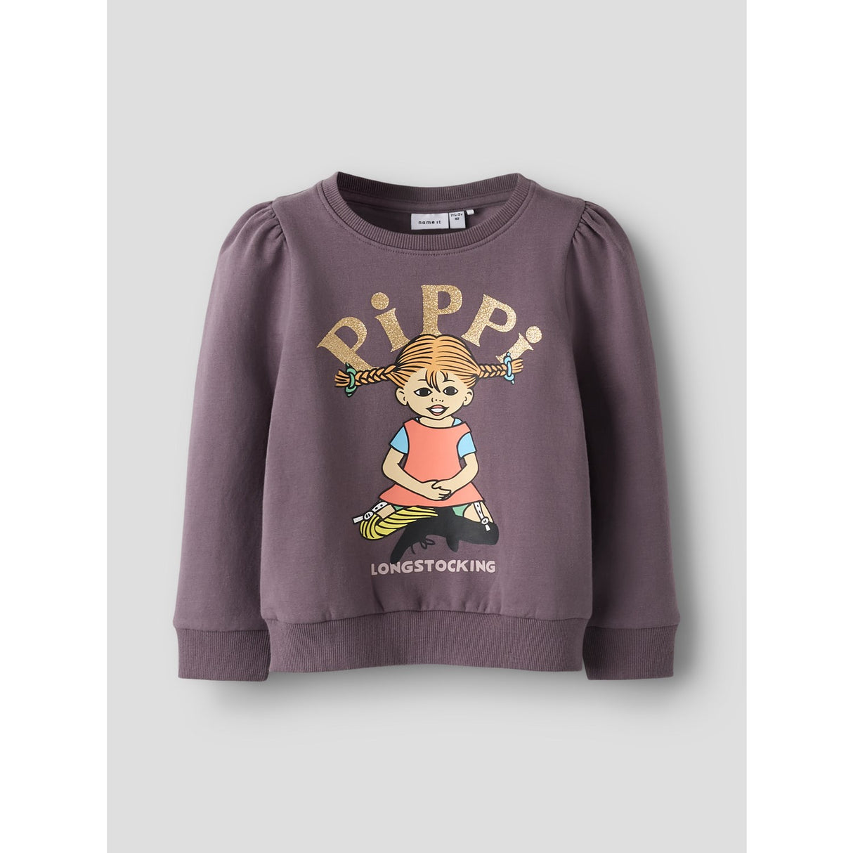 Name It Moonscape Nmfsovej Pippi Sweat Bru Sky