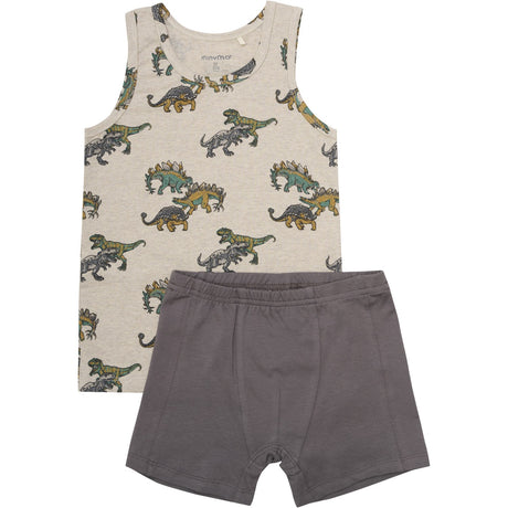 Minymo Beige Melange Underwear Set Aop