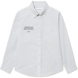 Les Deux Kids Xenon Blue Kent Print Stripe Poplin Shirt KIDS