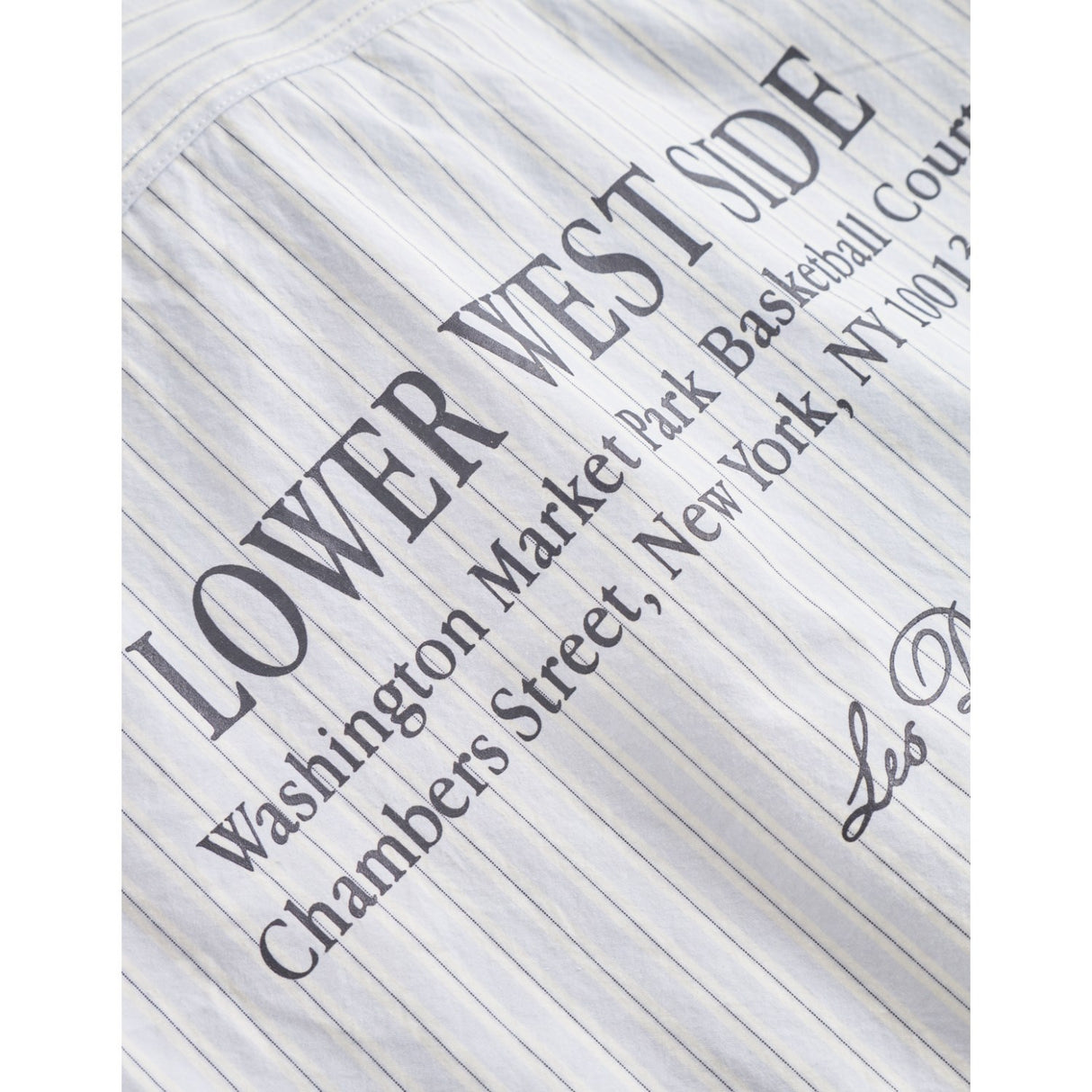 Les Deux Kids Xenon Blue Kent Print Stripe Poplin Shirt KIDS